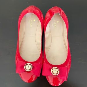 Kate Spade sz 9.5 Cherry Red Ballet Flats